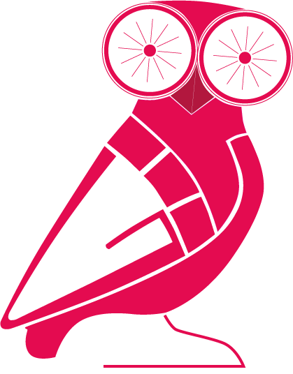 Logo La Fabrique des Images Vannes la chouette est le symbole de la philosophie et l'attribut de la déesse athéna elle devient la mascotte de la fabrique des images à vannes