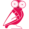 Logo de la chouette rose La Fabrique des Images.