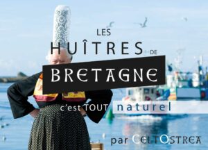 Couvercle de bourriche Les Huitres de Bretagne.