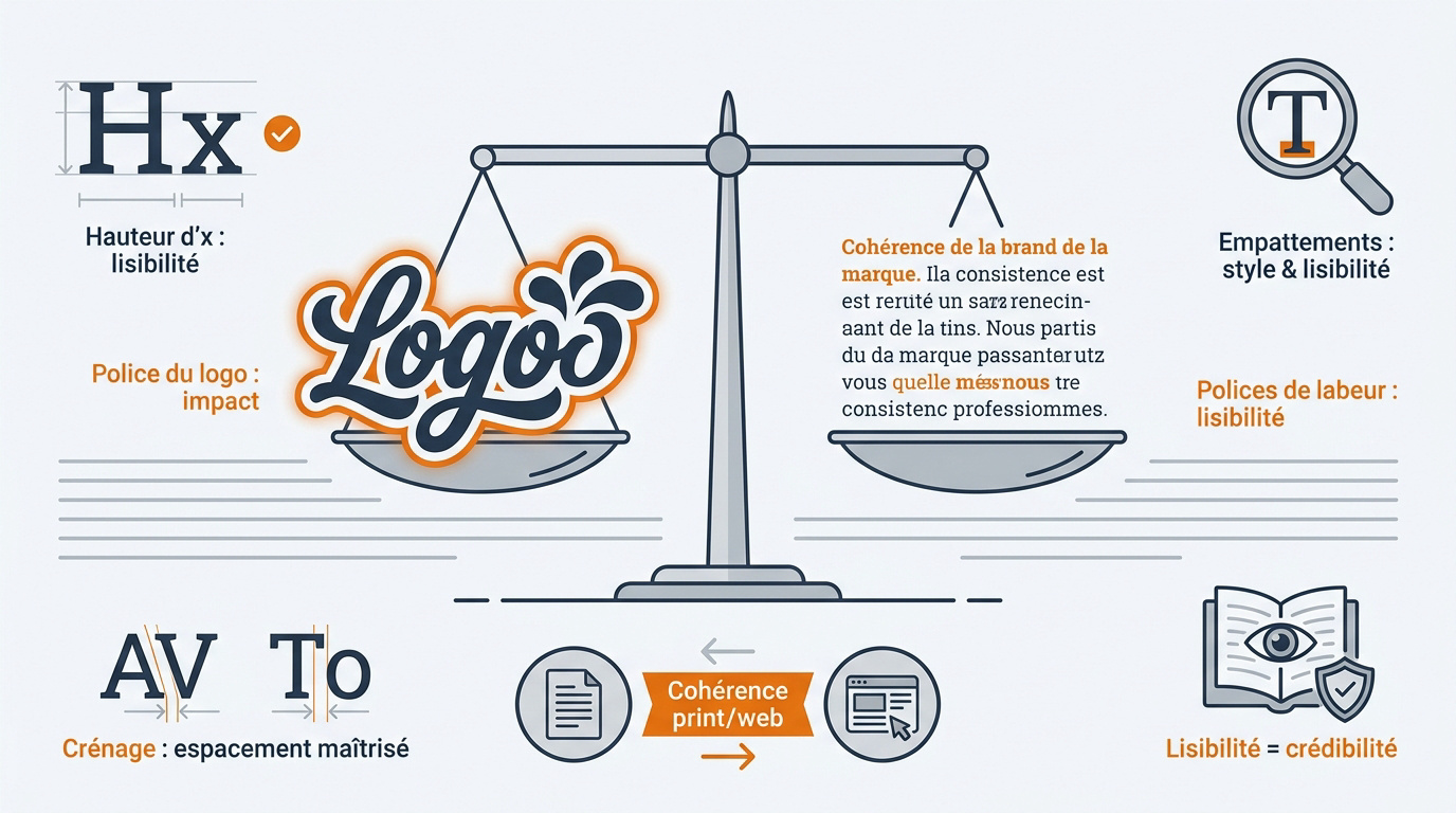 Sélection de typographies Serif et Sans Serif pour une identité de marque professionnelle